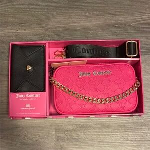 Juicy Couture Pink Crossbody Bag and Wallet Set